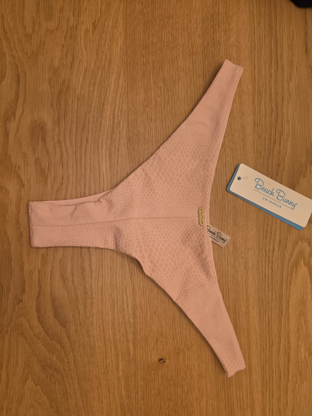 Beach Bunny Pink Textured Bikini Bottom